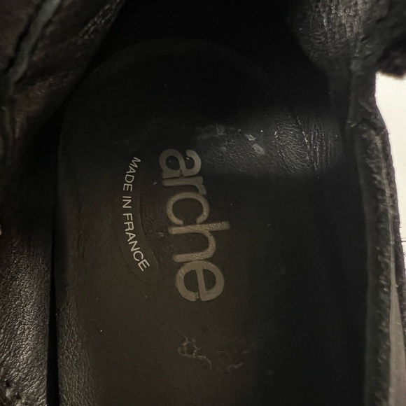 $340 ARCHE France US 8/EU 39 Black Suede Nubuck Mary Jane’s Pumps Shoes - Picture 10 of 13